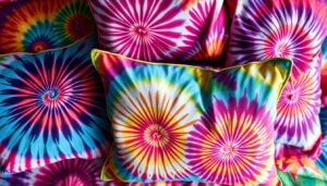 tie dye pillows and home decor
